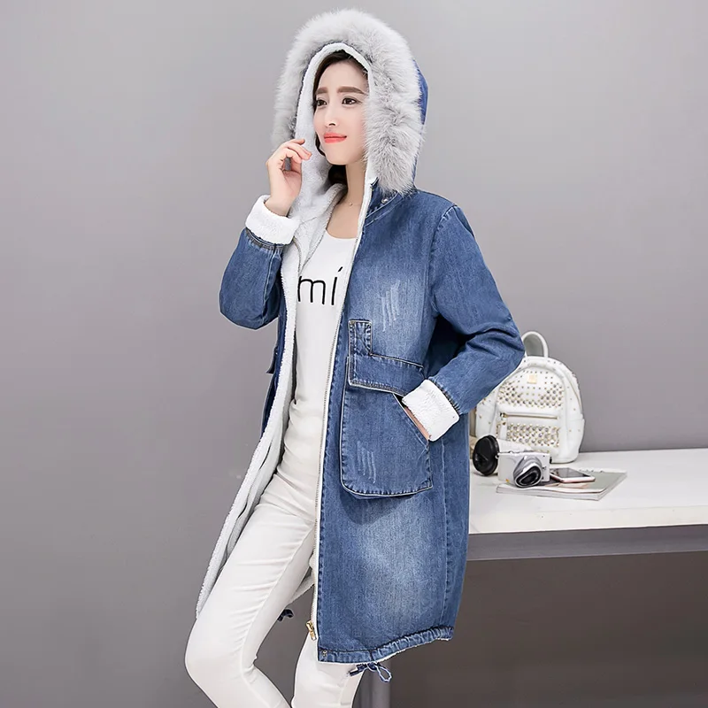 2019 Warm Winter Long Bomber Women Spring Autumn Hooded Coat Jeans Denim Jackets Basic Ladies Windbreaker Female Large Plus Size
2019 Warm Winter Long Bomber Women Spring Autumn Hooded Coat Jeans Denim Jackets Basic Ladies Windbreaker Female Large Plus Size