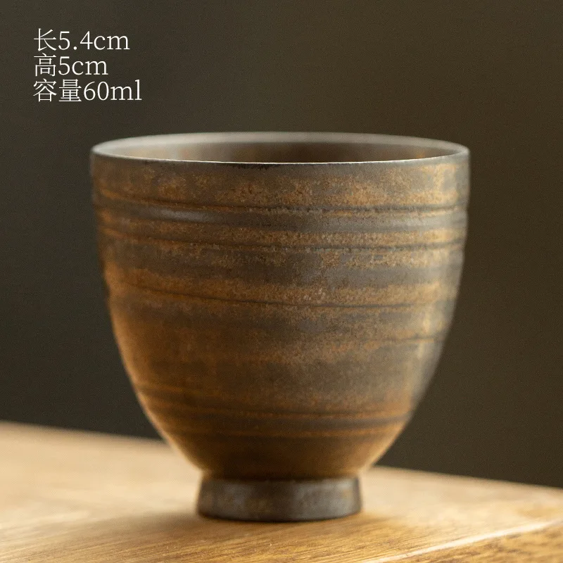 

Японская глазурованная керамическая чайная чашка с ржавчиной для puer чайная чашка из фарфора китайская чашка кунг-фу посуда для напитков
