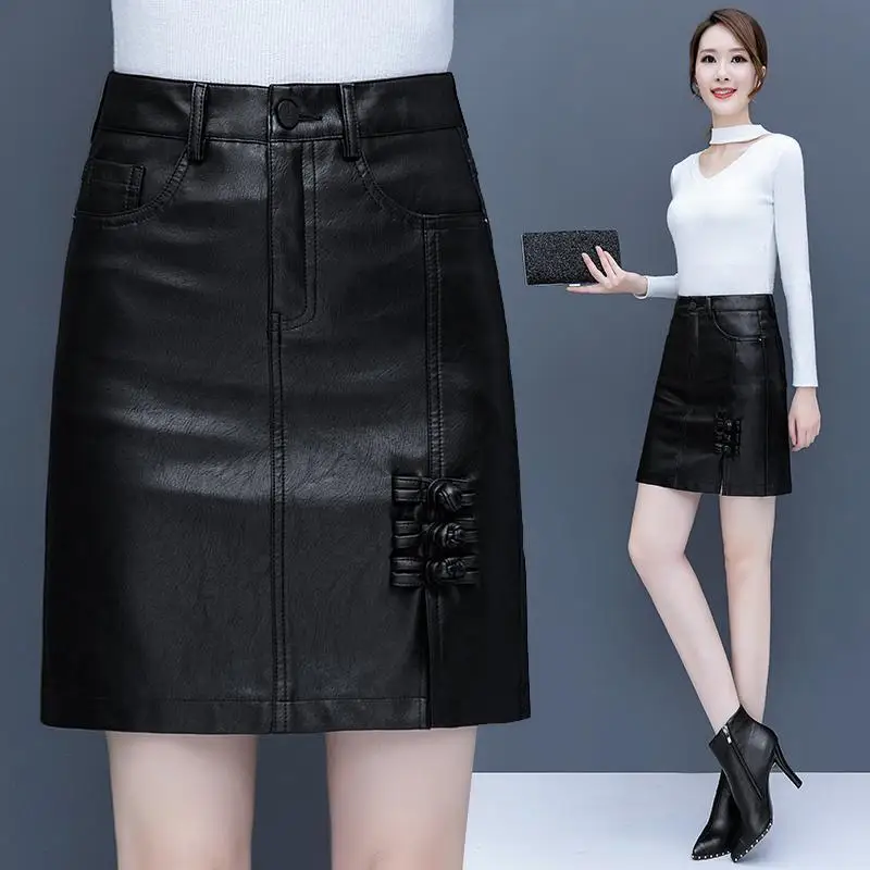Women 2021 Autumn Winter New High Waist Leather Skirts Female PU Leather Mini Skirts Ladies Casual A-line Short Skirts T856
Women 2021 Autumn Winter New High Waist Leather Skirts Female PU Leather Mini Skirts Ladies Casual A-line Short Skirts T856