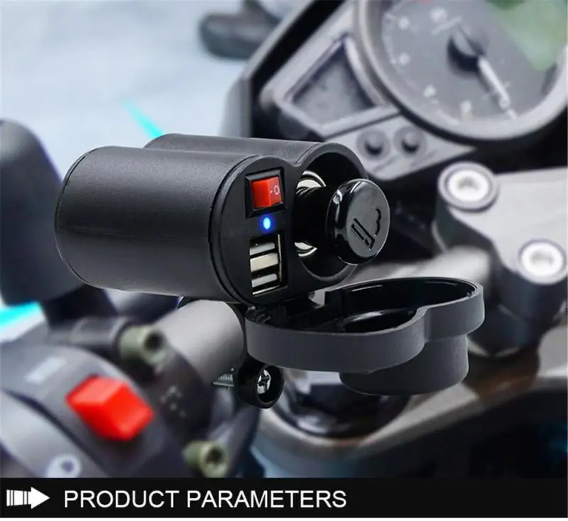 Прикуриватель мотоциклетный водонепроницаемый с двумя USB-портами, 2,5 А
Прикуриватель мотоциклетный водонепроницаемый с двумя USB-портами, 2,5 А