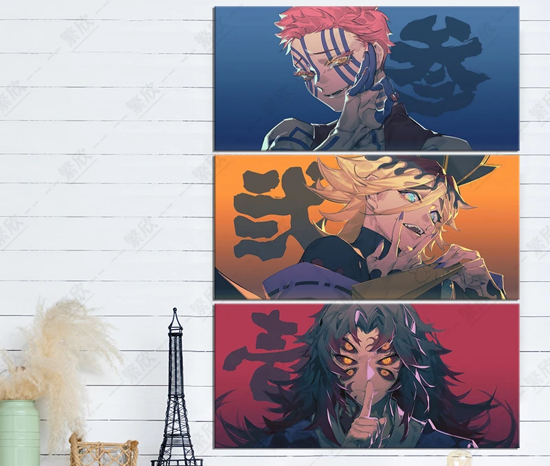 3 Piece Demon Slayer Anime Poster Kokushibou Akaza Douma Canvas Wall Art Painting HD Print Picture Living Room Home Decor Framed
3 Piece Demon Slayer Anime Poster Kokushibou Akaza Douma Canvas Wall Art Painting HD Print Picture Living Room Home Decor Framed