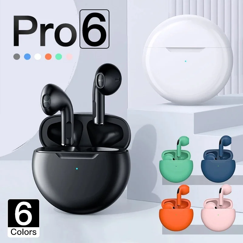 Bluetooth Earphone TWS Air Pro 6 Wireless Earbuds In Ear Mini Pods Headphone Noise Cancelling Sports Headset for IOS Android
Bluetooth Earphone TWS Air Pro 6 Wireless Earbuds In Ear Mini Pods Headphone Noise Cancelling Sports Headset for IOS Android