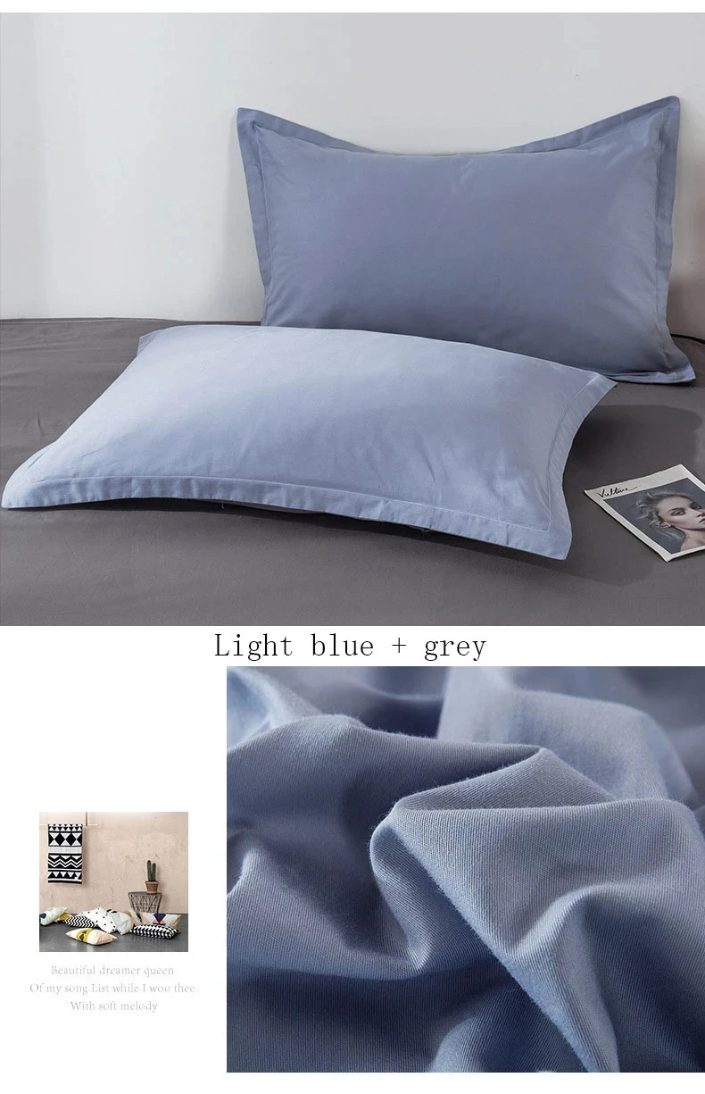 100% cotton pure color style small fresh fashion style double pillow case standard size household bed bedding
100% cotton pure color style small fresh fashion style double pillow case standard size household bed bedding