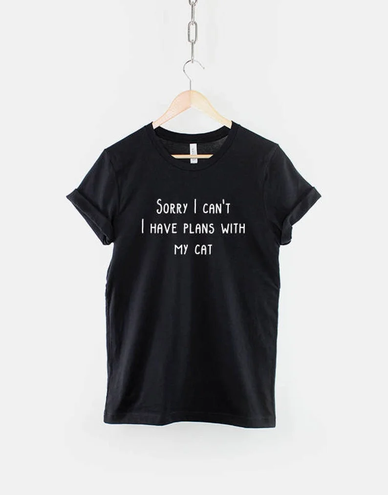 Sorry I can't, I have plans with my Cat / Cat T-shirt - Funny Love Cats T Shirt
Sorry I can't, I have plans with my Cat / Cat T-shirt - Funny Love Cats T Shirt