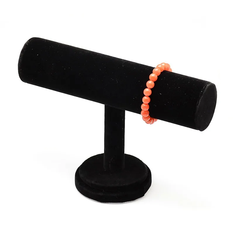 1pcs 5 Colors T Bar Plastic Jewelry Bracelet Displays, Covered with Velvet, with Wooden Base, Size : about 15x22x5.5cm
1pcs 5 Colors T Bar Plastic Jewelry Bracelet Displays, Covered with Velvet, with Wooden Base, Size : about 15x22x5.5cm