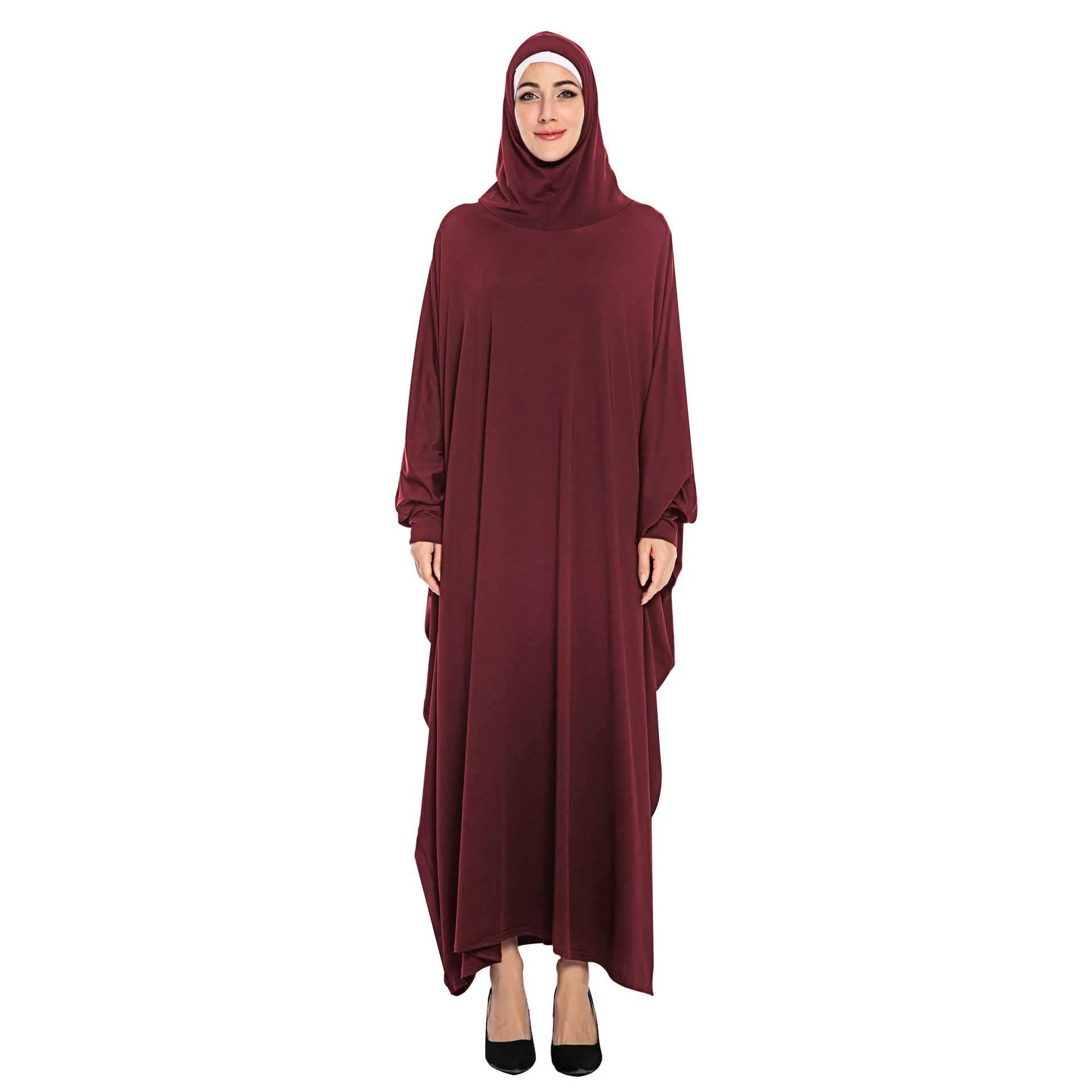 Garment Women Muslim Prayer Bat Sleeve Hooded Hijab Dress 2020 Abaya Islamic Clothing Dubai Turkey Ramadan Long Prayer Dresses
Garment Women Muslim Prayer Bat Sleeve Hooded Hijab Dress 2020 Abaya Islamic Clothing Dubai Turkey Ramadan Long Prayer Dresses