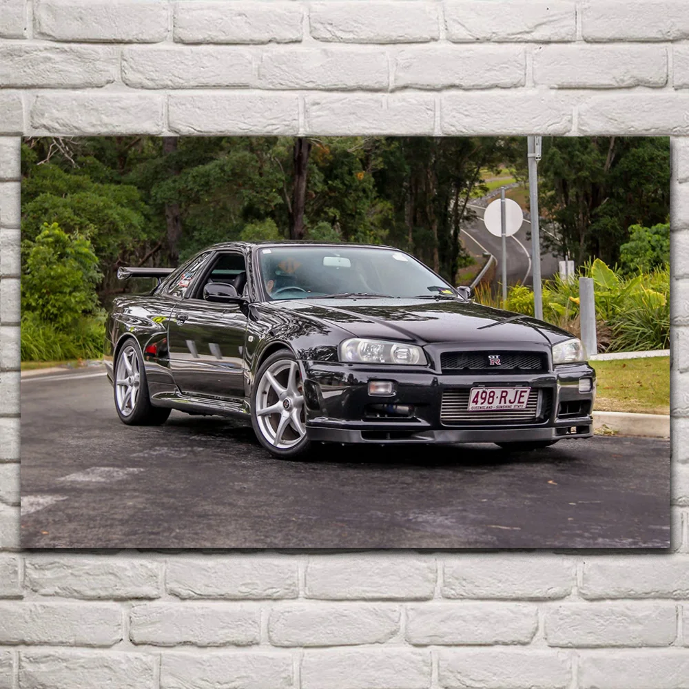Крутой черный gtr r 34 coupe jdm спортивные автомобили, искусственная ткань, картина, домашнее искусство, украшение для гостиной KQ207 
Крутой черный gtr r 34 coupe jdm спортивные автомобили, искусственная ткань, картина, домашнее искусство, украшение для гостиной KQ207