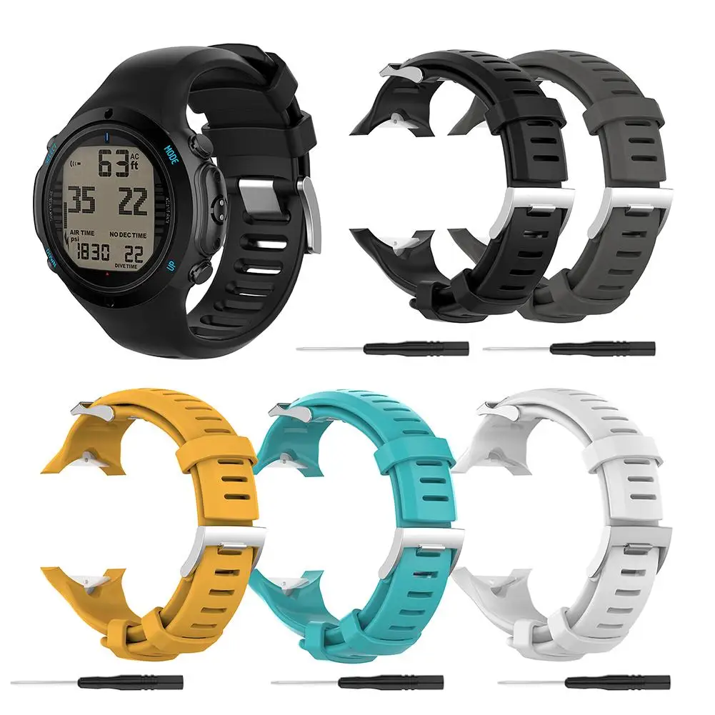 

Silicone Replacement Wrist Strap Watch Band For SUUNTO D6 D6i Novo Dive Watch Two Wearing Modes Smart Accessories With Tool