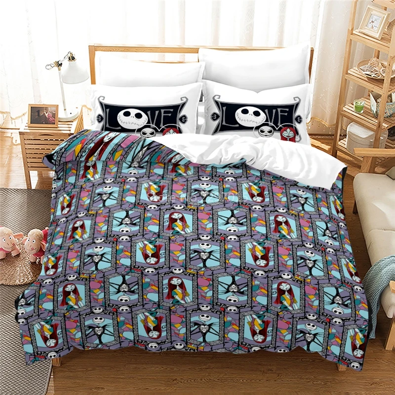 Cartoon 3d The Nightmare Before Christmas Duvet Cover Set Pillowcase 2/3pcs Printed Bedding Set Queen King Size Bedroom Decor 
Cartoon 3d The Nightmare Before Christmas Duvet Cover Set Pillowcase 2/3pcs Printed Bedding Set Queen King Size Bedroom Decor