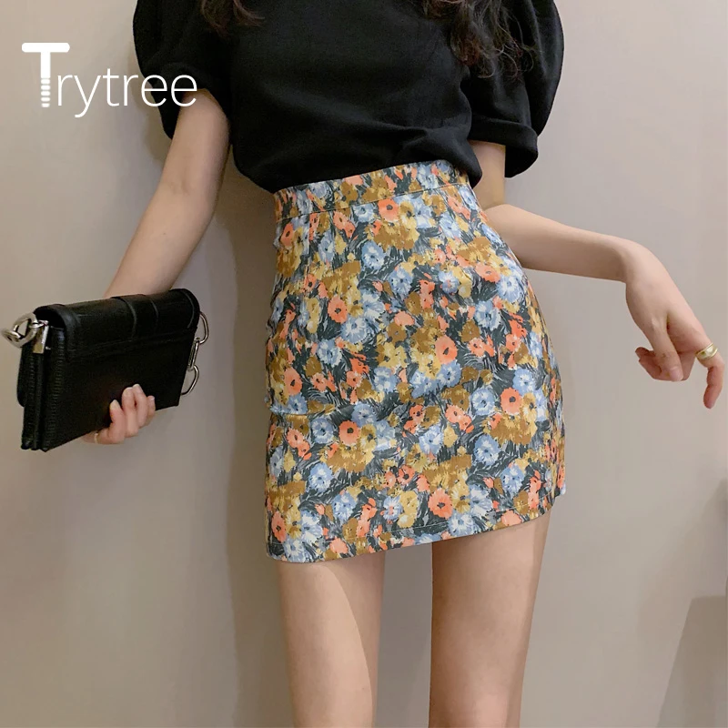 Trytree 2020 Summer Women Casual Woman Skirt Print 2 Color A-line Slim fit High Waist Fashion Elegant All-Purpose Style Skirt
Trytree 2020 Summer Women Casual Woman Skirt Print 2 Color A-line Slim fit High Waist Fashion Elegant All-Purpose Style Skirt