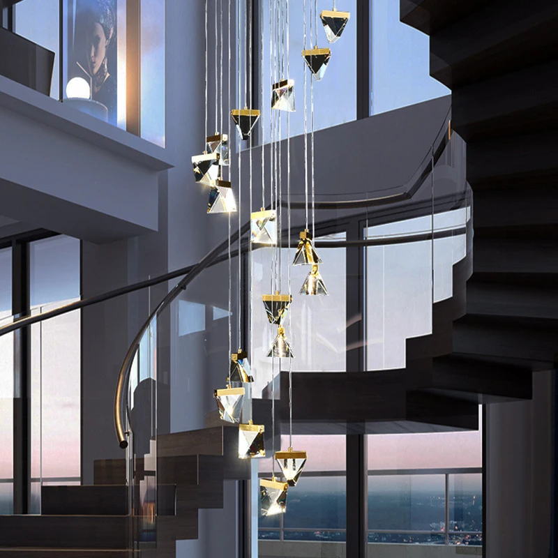 Modern led Crystal Ball Staircase Chandelier Lighting Duplex Building Lobby Decoration Lamp Villa Staircase Long Hanging Lamp
Modern led Crystal Ball Staircase Chandelier Lighting Duplex Building Lobby Decoration Lamp Villa Staircase Long Hanging Lamp