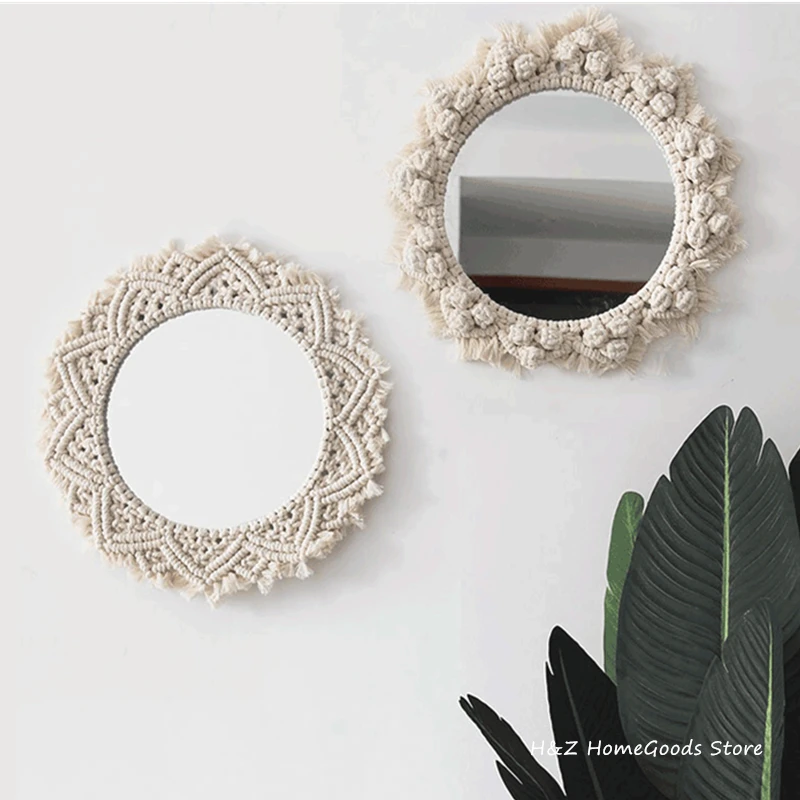 Round Macrame Handmade Makeup Decorative Mirror Wall Tapestry For Mirror Decor Bedroom Livingroom Bathroom Home Decor Shower
Round Macrame Handmade Makeup Decorative Mirror Wall Tapestry For Mirror Decor Bedroom Livingroom Bathroom Home Decor Shower