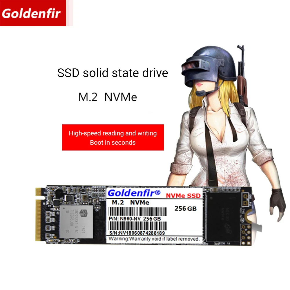 New Goldenfir PCIE M.2 NVME SSD 128GB/256GB/512GB/1TB 2280 Solid State Drive Hard Disk for Desktop Ultrabook Laptop Computer
New Goldenfir PCIE M.2 NVME SSD 128GB/256GB/512GB/1TB 2280 Solid State Drive Hard Disk for Desktop Ultrabook Laptop Computer