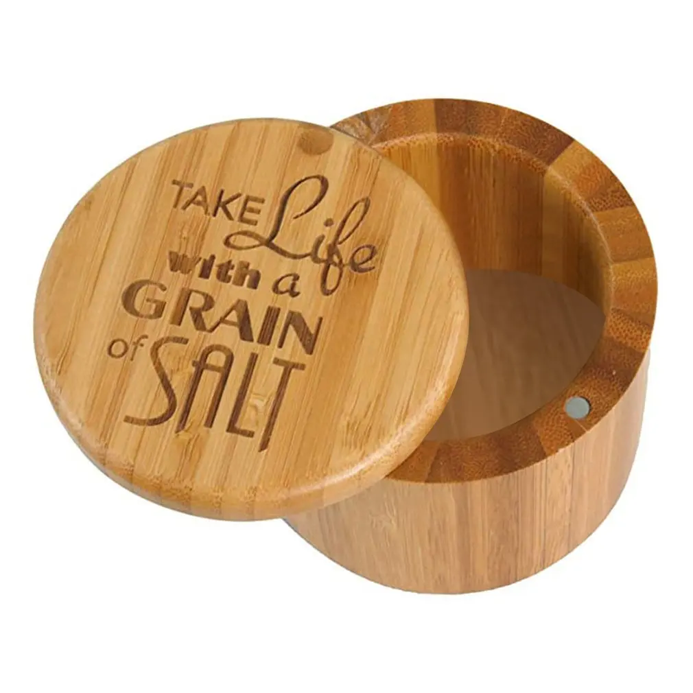 Кухонные принадлежности, экологически чистый нетоксичный круглый Бамбуковый Контейнер для приправ, вращающийся шейкер для соли с крышкой
Кухонные принадлежности, экологически чистый нетоксичный круглый Бамбуковый Контейнер для приправ, вращающийся шейкер для соли с крышкой
