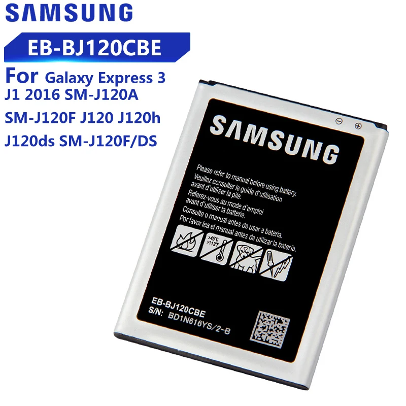 Оригинальный аккумулятор для Samsung Galaxy Express 3 J1 2016 SM-J120A SM-J120F SM-J120F/DS J120 J120h J120ds EB-BJ120CBE
