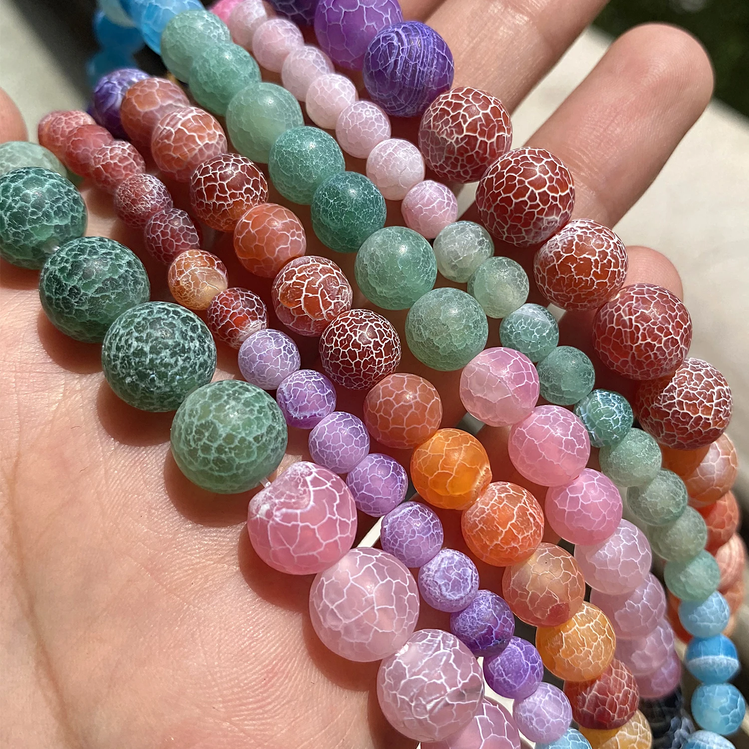 Natural Stone Frost Cracked Agates Round Shape Loose Stone Beads For Jewelry DIY Making Bracelet Accessories 15 inches 6 8 10 mm
Natural Stone Frost Cracked Agates Round Shape Loose Stone Beads For Jewelry DIY Making Bracelet Accessories 15 inches 6 8 10 mm