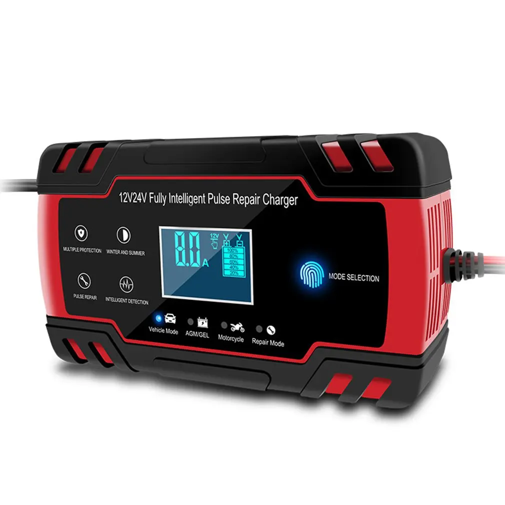 Car Battery Charger 12/24V 8A Touch Screen Pulse Repair LCD Battery Charger For Car Motorcycle Lead Acid Battery
Car Battery Charger 12/24V 8A Touch Screen Pulse Repair LCD Battery Charger For Car Motorcycle Lead Acid Battery