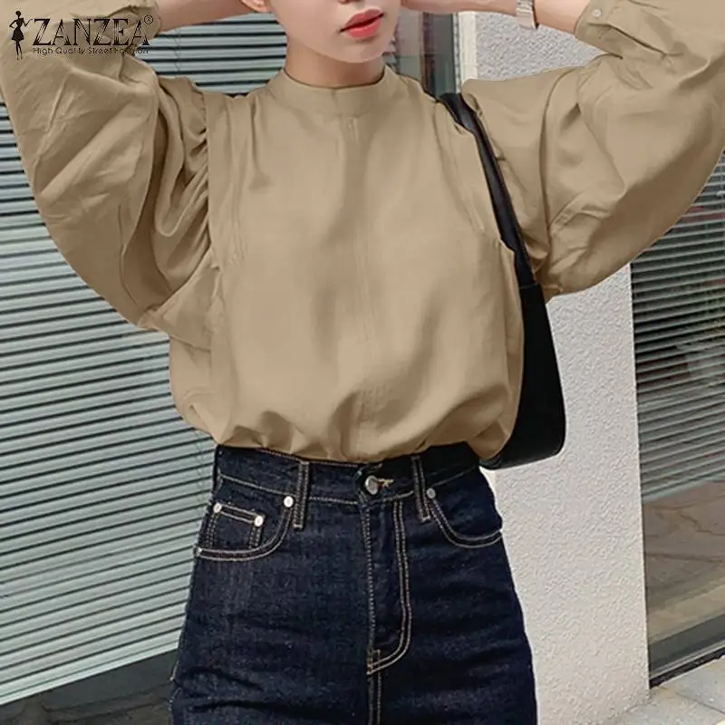 2021 Autumn Patchwork Blusas ZANZEA Solid Long Sleeve Tunic Fashion Casual Lady Stand Collar Blouses Womens Elegant Office Tops
2021 Autumn Patchwork Blusas ZANZEA Solid Long Sleeve Tunic Fashion Casual Lady Stand Collar Blouses Womens Elegant Office Tops