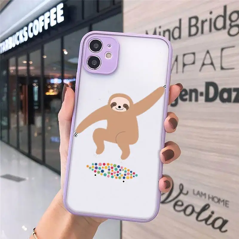 Sloth Cute Animals Phone Case Matte transparent For Purple iPhone 12 Mini 11 Pro XR XS Max 7 8 Plus X Back Cover
Sloth Cute Animals Phone Case Matte transparent For Purple iPhone 12 Mini 11 Pro XR XS Max 7 8 Plus X Back Cover