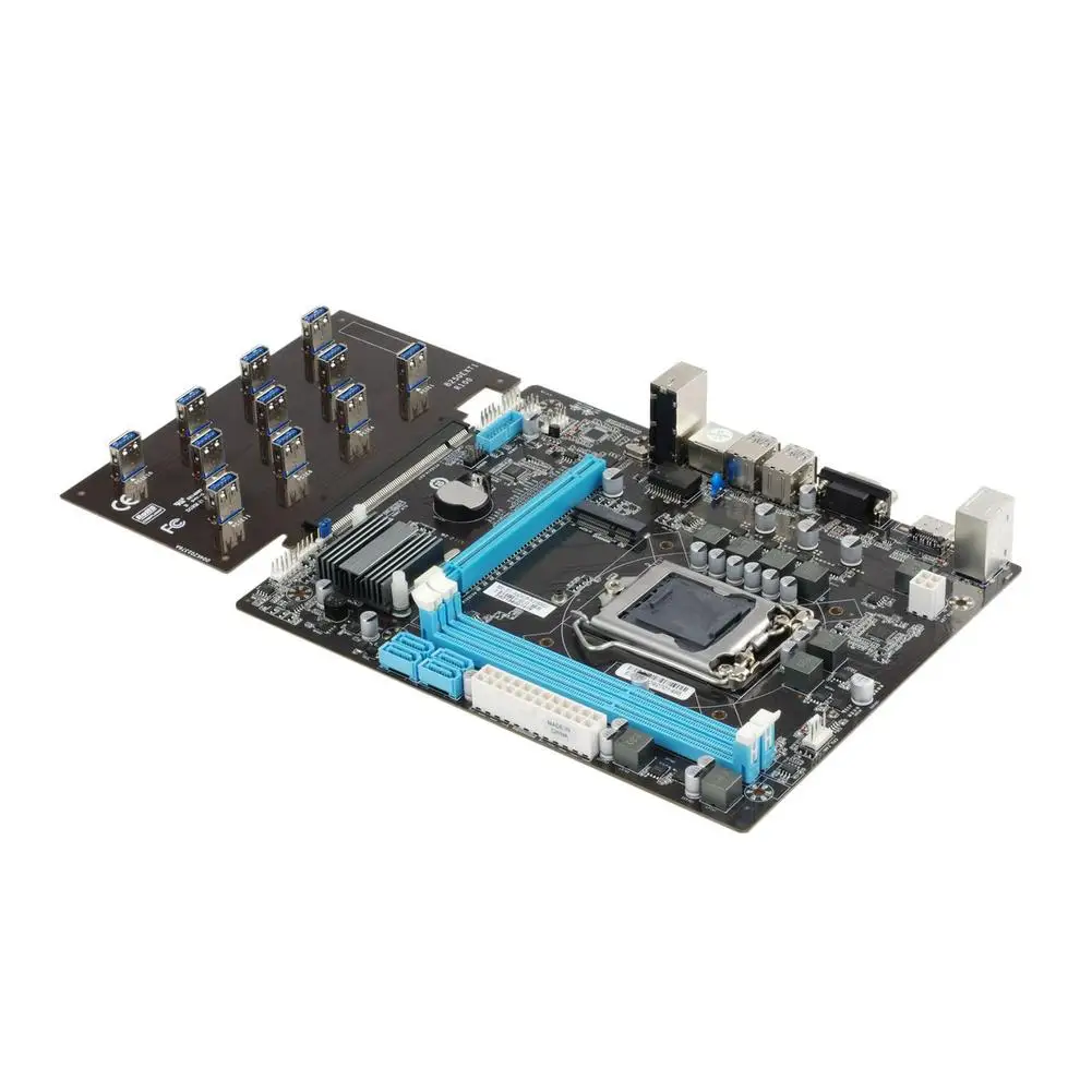 Mining Motherboard 12 GPU B250 BTC Mining Machine Motherboard with 4 Video Card Slots DDR3 Memory Integrated Silent Running Mi
Mining Motherboard 12 GPU B250 BTC Mining Machine Motherboard with 4 Video Card Slots DDR3 Memory Integrated Silent Running Mi