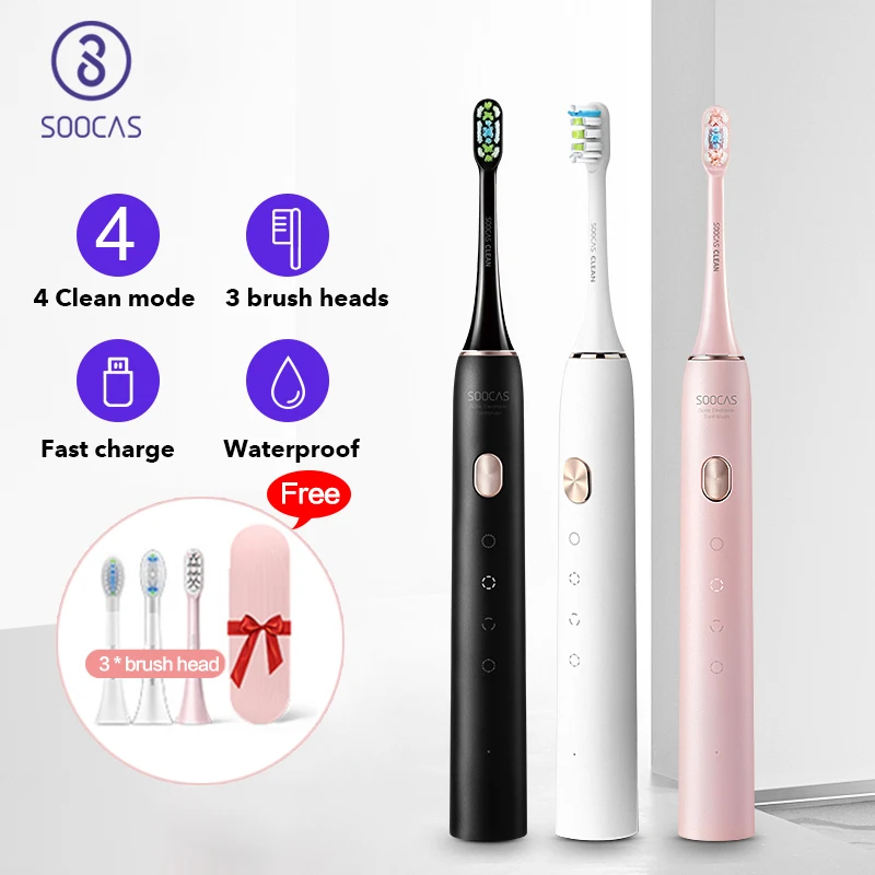 

SOOCAS X3U Sonic Electric Toothbrush IPX7 Waterproof Ultrasonic Automatic Tooth Brush USB Fast Rechargeable