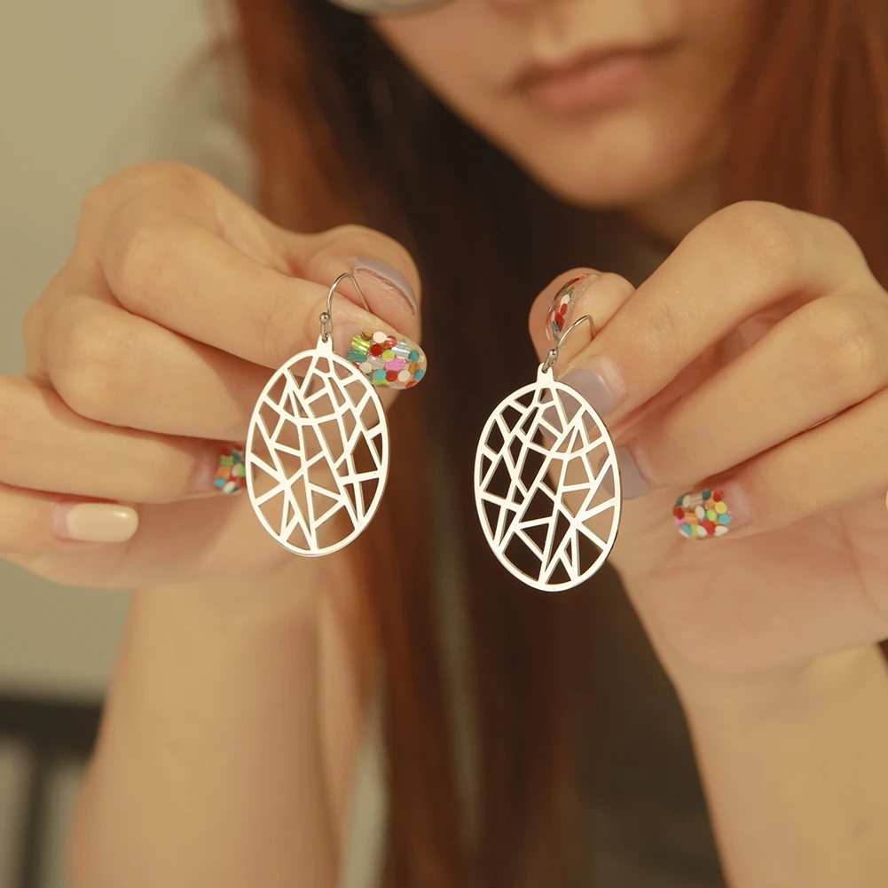 Lucktune Hollow Patten Drop Earrings Round Trisngle Rhombus Rectangle Stainless Steel Fashion Jewelry Gold Color Party Gift 
Lucktune Hollow Patten Drop Earrings Round Trisngle Rhombus Rectangle Stainless Steel Fashion Jewelry Gold Color Party Gift