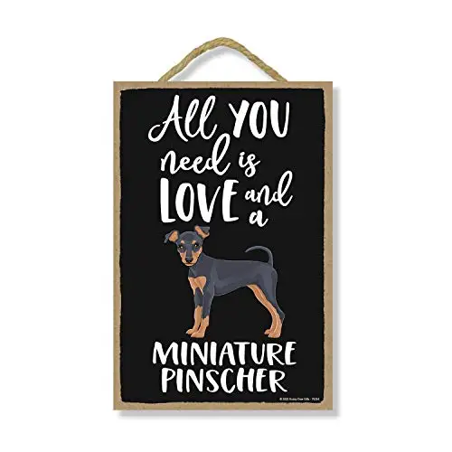 All You Need is Love and a Miniature Pinscher, Funny Wooden Home Decor for Dog Pet Lovers, Hanging Decorative Wall Sign, 
All You Need is Love and a Miniature Pinscher, Funny Wooden Home Decor for Dog Pet Lovers, Hanging Decorative Wall Sign,
