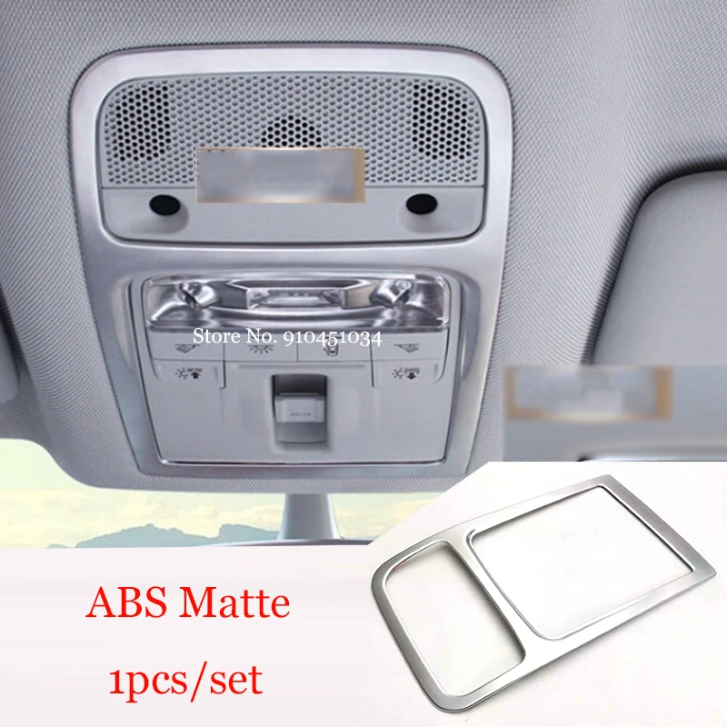 

Car styling Interior molding Roof Reading Lamp frame decoration ABS Matte Silver Dome Light trim panel For Audi A3 8V Q3