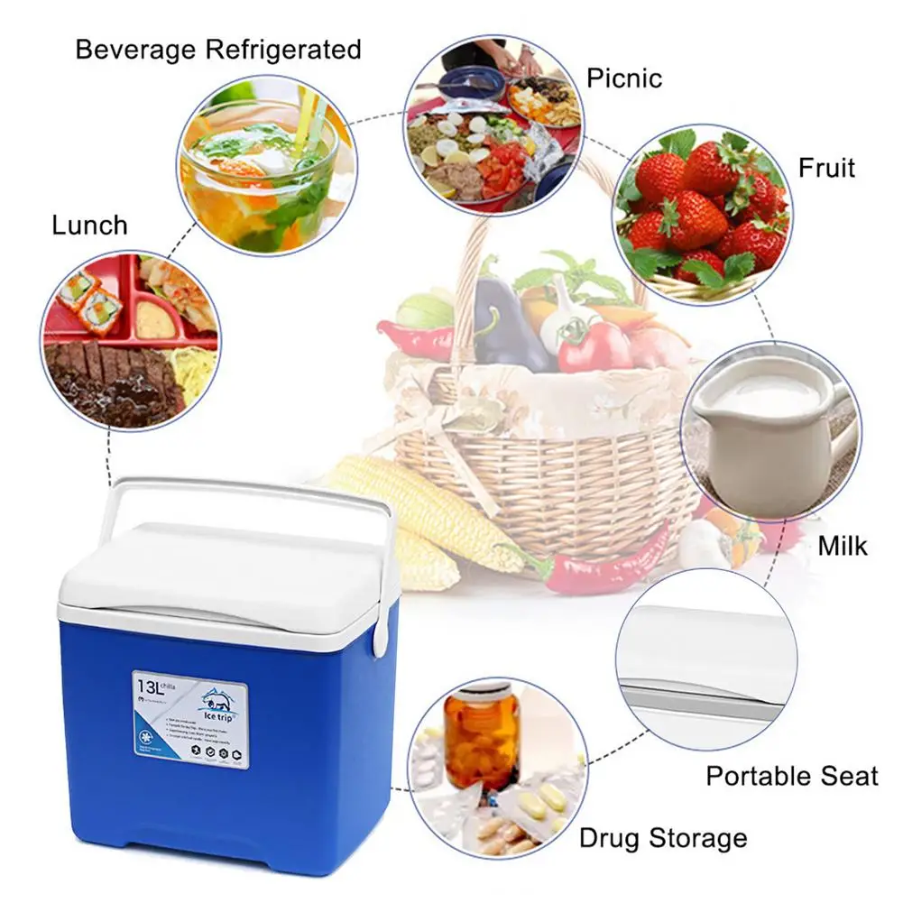 13L Outdoor Incubator Portable Food Storage Box Car Cold Ice Fishing Box Cooler Mini Fridge For Home Camping Traveling Pesca 
13L Outdoor Incubator Portable Food Storage Box Car Cold Ice Fishing Box Cooler Mini Fridge For Home Camping Traveling Pesca
