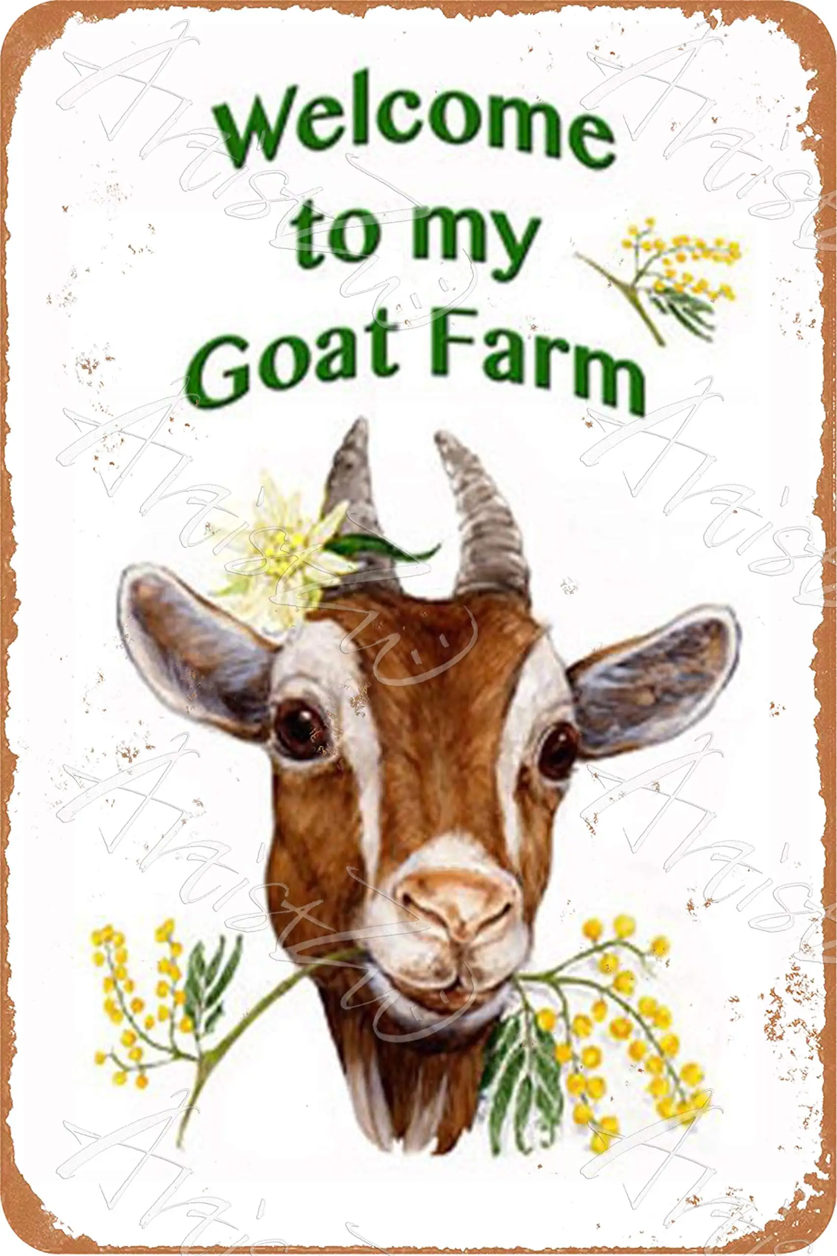 Welcome to My Goat Farm Metal Vintage Tin Sign Retro Aluminum Sign Decor for House Bar Pub Plaque Poster Wall Art Sign 8x12 Inch
Welcome to My Goat Farm Metal Vintage Tin Sign Retro Aluminum Sign Decor for House Bar Pub Plaque Poster Wall Art Sign 8x12 Inch