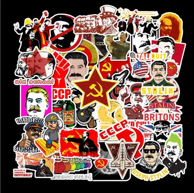 50 шт. смешанные наклейки Советский Союз Сталин СССР CCCP хет s скейтборд чемодан