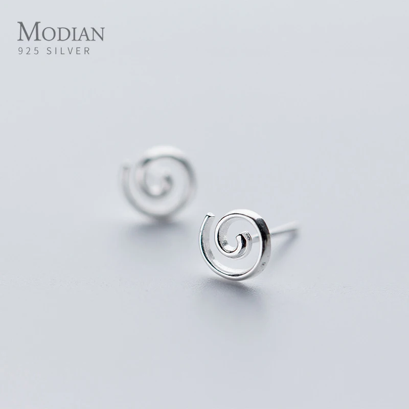 Modian новая распродажа 100% чистое серебро 925 пробы круглые шпильки геометрической