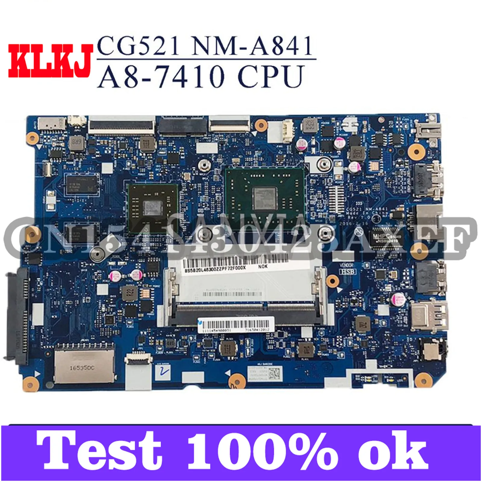 KLKJ NM-A841 Laptop Motherboard For Lenovo Ideapad 110-15ACL Original Mainboard A8-7410 CPU PM
KLKJ NM-A841 Laptop Motherboard For Lenovo Ideapad 110-15ACL Original Mainboard A8-7410 CPU PM