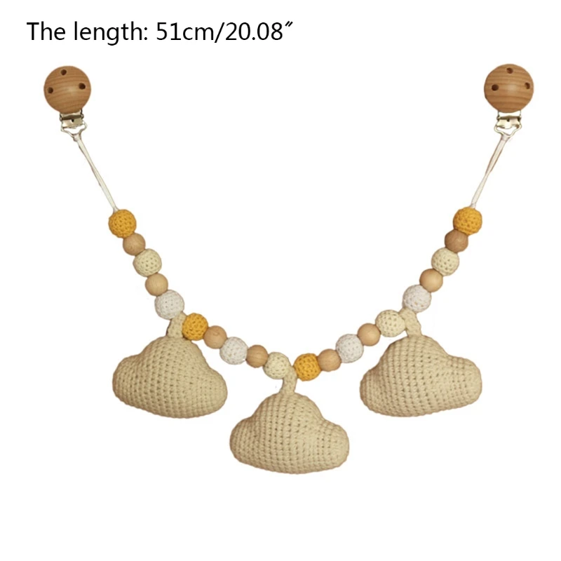 GXMB Baby Stroller Pendant Teether Pacifier Chain Rattle Pram Clip Crochet Beads Clouds Infants Nursing Chewing Toys
GXMB Baby Stroller Pendant Teether Pacifier Chain Rattle Pram Clip Crochet Beads Clouds Infants Nursing Chewing Toys