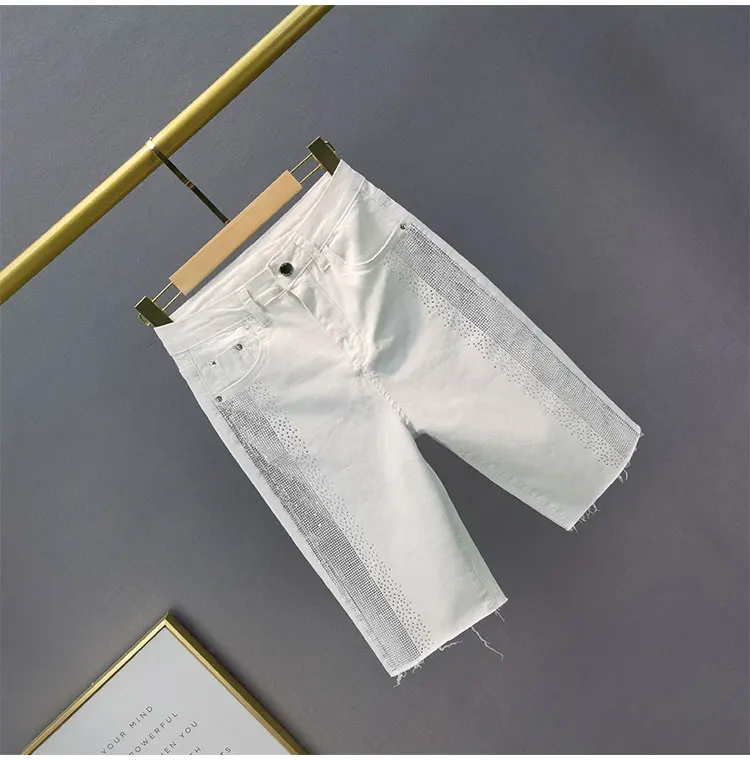 2021 Summer New Cotton High Waist Slimming Thin Jeans For Ladies All-Match Diamond White Knee-Length Denim Pants Female
2021 Summer New Cotton High Waist Slimming Thin Jeans For Ladies All-Match Diamond White Knee-Length Denim Pants Female