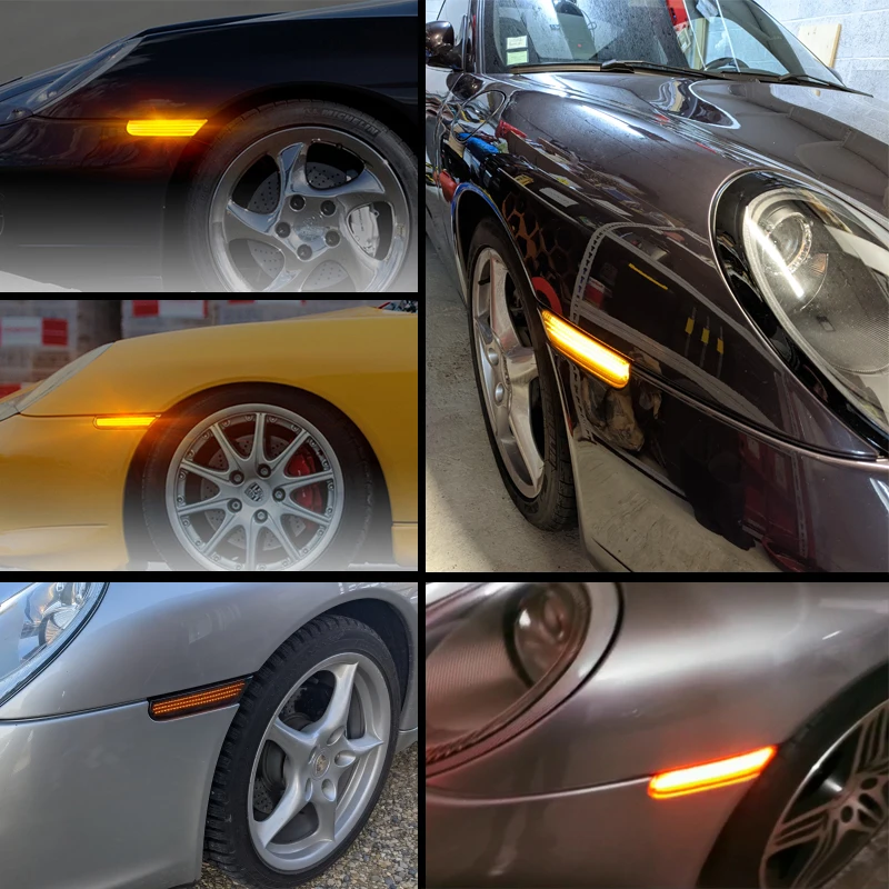 2Pcs Dynamic LED Side Marker Reflection Warning Lamp Front Turn Signals Light For Porsche Boxster 986 996 Carrera Turbo Targa 91
2Pcs Dynamic LED Side Marker Reflection Warning Lamp Front Turn Signals Light For Porsche Boxster 986 996 Carrera Turbo Targa 91