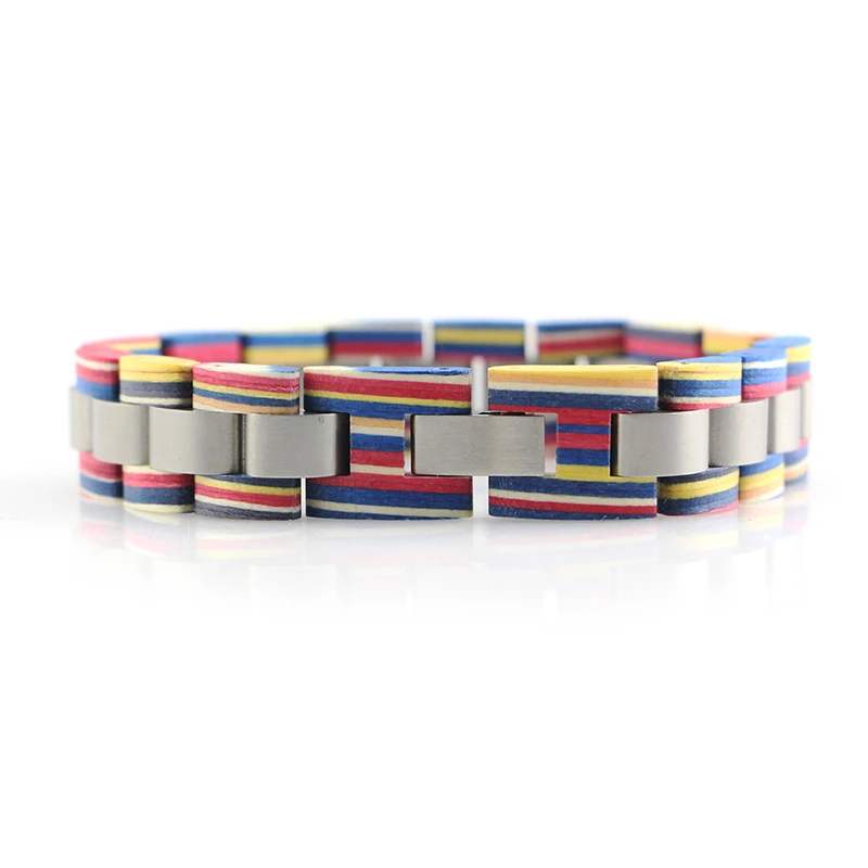 dropshipping wholesale colorful wood bracelet for women mens fashion custom rainbow stainless steel bracelet
dropshipping wholesale colorful wood bracelet for women mens fashion custom rainbow stainless steel bracelet