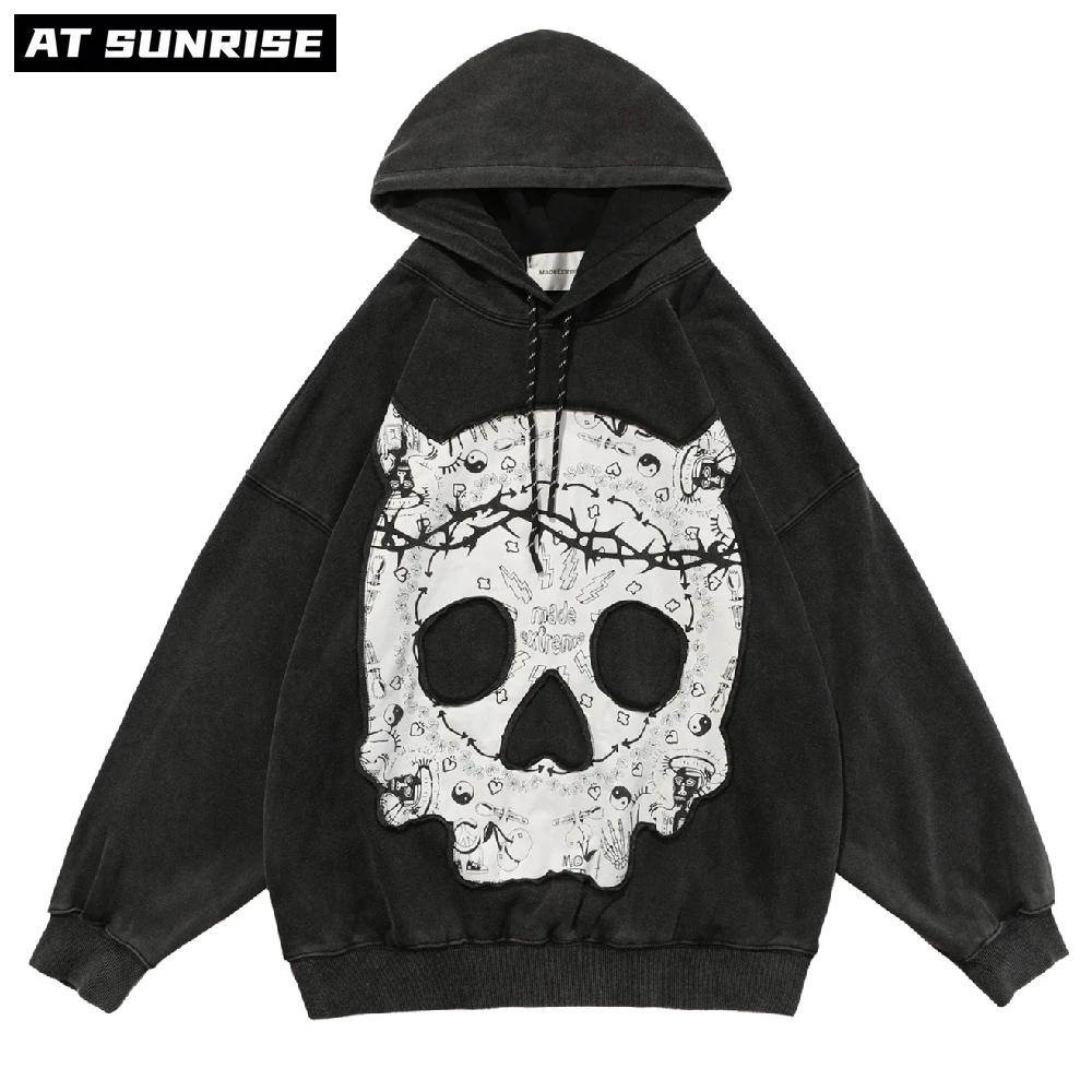 2021 Men Hip Hop Hoodie Sweatshirt Patch Skull Retro Streetwear Harajuku Hoodie Pullover Oversized Cotton Black Loose Hoodie
2021 Men Hip Hop Hoodie Sweatshirt Patch Skull Retro Streetwear Harajuku Hoodie Pullover Oversized Cotton Black Loose Hoodie