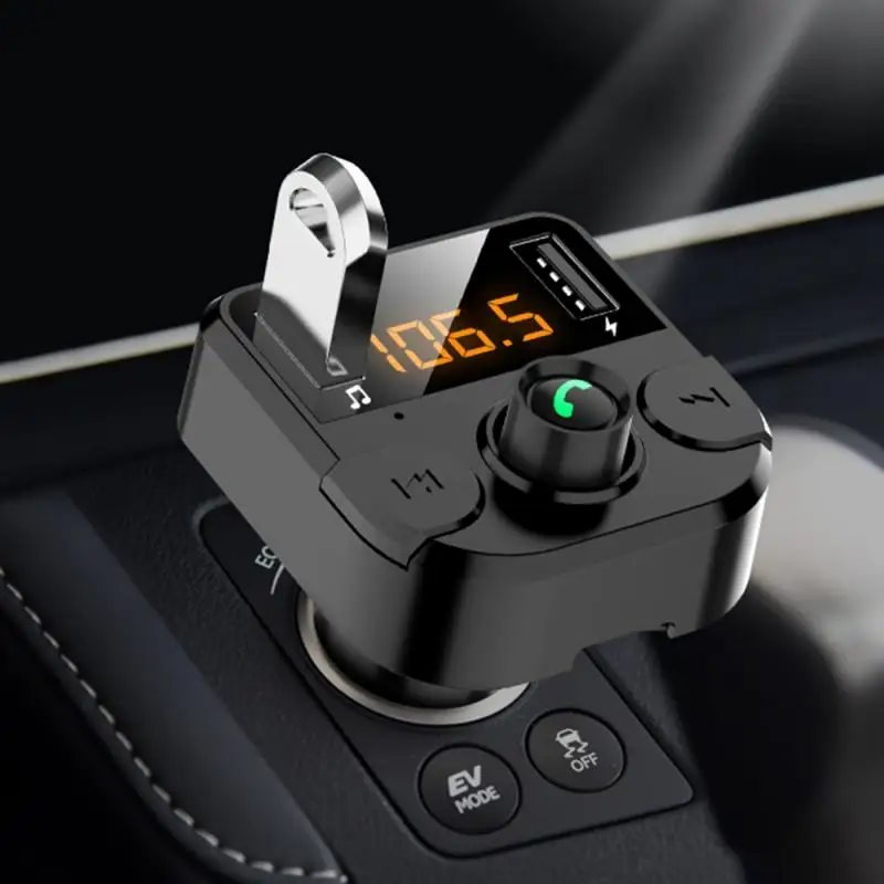 

Car Wireless Bluetooth 5.0 FM Transmitter Handsfree Audio Receiver Car MP3 Player 3.1A Dual USB Fast Charge Car MP3 Players