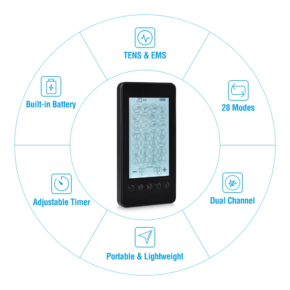 Muscle Therapy Stimulation Ten Unit 28 Modes Electric Massage Pain Relief Nerve Muscle Stimulator Digital Therapy Physiotherapy
Muscle Therapy Stimulation Ten Unit 28 Modes Electric Massage Pain Relief Nerve Muscle Stimulator Digital Therapy Physiotherapy