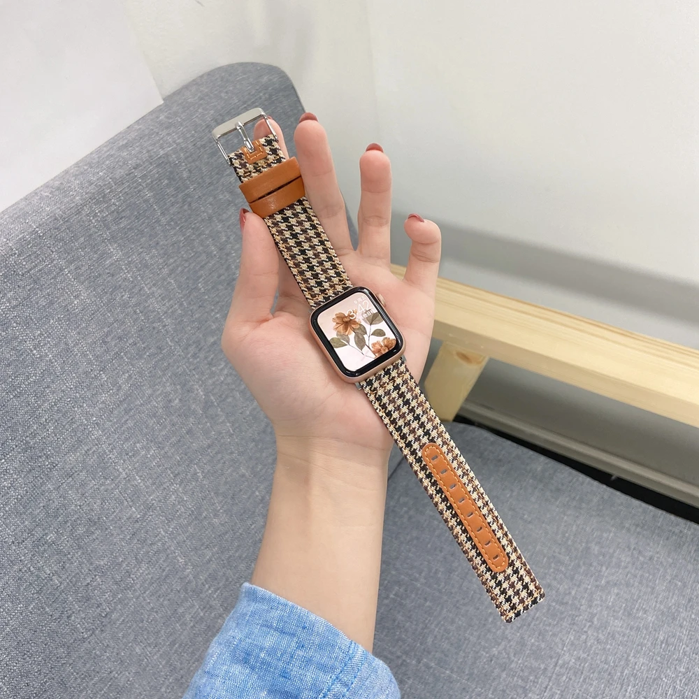 Кожаная Петля от производителя для Apple Watch Band 40 мм 44 ремешок серии 1 2 3 4 5 6 se iwatch 38 42 |