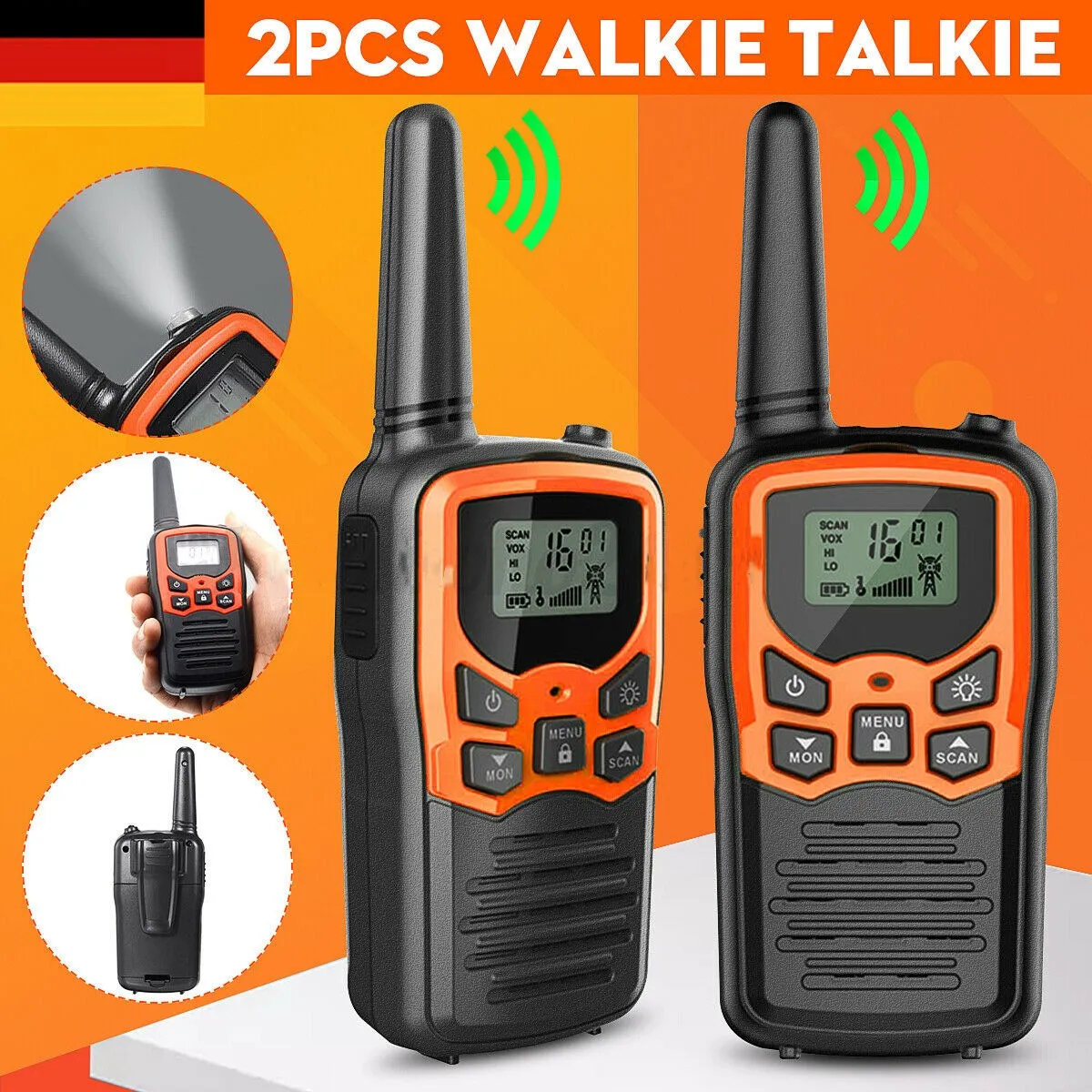 

2pcs Walkie Talkie Handheld Radio 22 Channels Set 10 Km Uhf 400-470 Mhz Dual Band Walkie-talkies For Cars Communication transcei