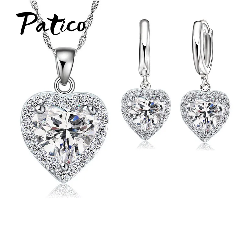 Trendy 925 Sterling Silver Jewelry Set For Women Love Heart AAAA CZ Stone Charm Pendants Necklaces Earrings Anniversary Gift
Trendy 925 Sterling Silver Jewelry Set For Women Love Heart AAAA CZ Stone Charm Pendants Necklaces Earrings Anniversary Gift
