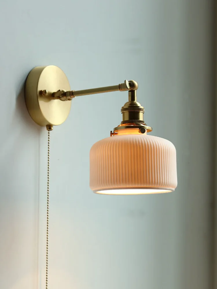 Ceramic Copper Arm Wall Lamp Beside Pull Chain Switch Bedroom Bathroom Stair Japan Style Nordic Modern Wandlamp Applique
Ceramic Copper Arm Wall Lamp Beside Pull Chain Switch Bedroom Bathroom Stair Japan Style Nordic Modern Wandlamp Applique