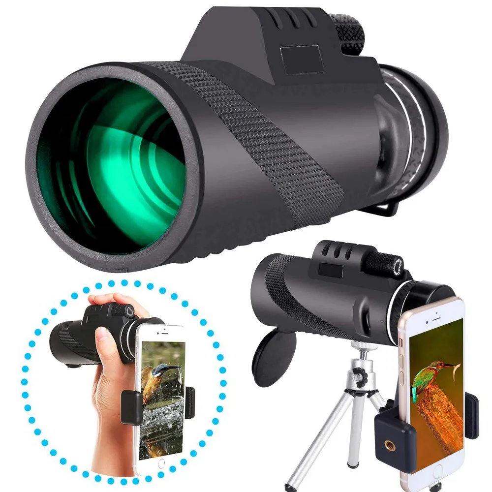 

Powerful Monocular Camping Telescope for Smartphone 40x60 Military Spyglass Zoom HD Hunting Optics Scope Binoculars Night Vision