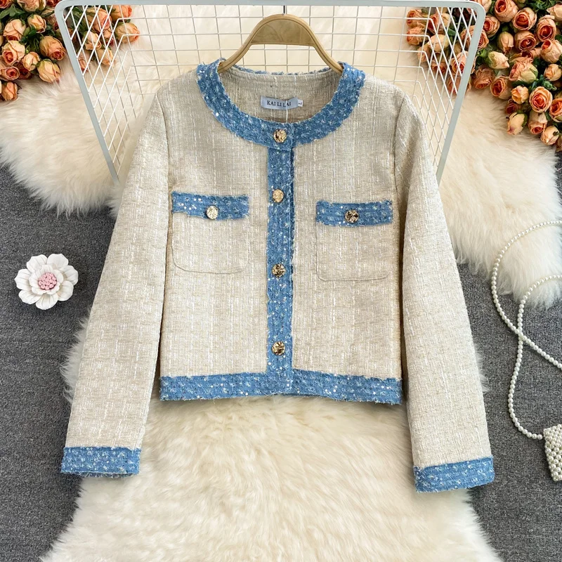 Fall Winter Small Fragrance Coats Women Vintage Tweed Jacket Coat Women Korean Fashion Long Sleeve Woolen Short Outwear Crop Top
Fall Winter Small Fragrance Coats Women Vintage Tweed Jacket Coat Women Korean Fashion Long Sleeve Woolen Short Outwear Crop Top