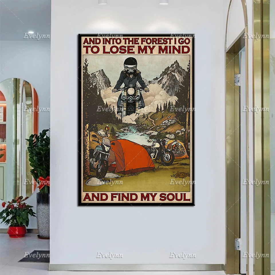 Motorcycle Racer Rider Bike Girl Retro Poster Camping Camper Gifts And Into The Forest I Go To Lose My Mind Prints Home Decor
Motorcycle Racer Rider Bike Girl Retro Poster Camping Camper Gifts And Into The Forest I Go To Lose My Mind Prints Home Decor