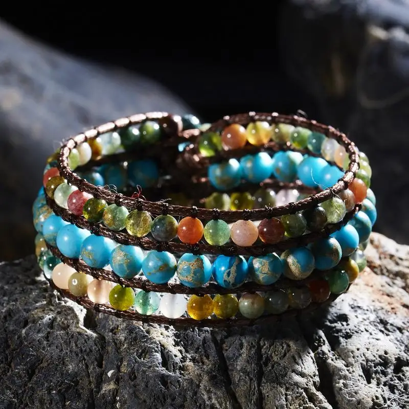 Vintage Handmade Braid Multilayer Bracelets Fashion Natural Stone Leather Wrap Bead Bracele Women Men Retro Bangle Jewelry Gift
Vintage Handmade Braid Multilayer Bracelets Fashion Natural Stone Leather Wrap Bead Bracele Women Men Retro Bangle Jewelry Gift