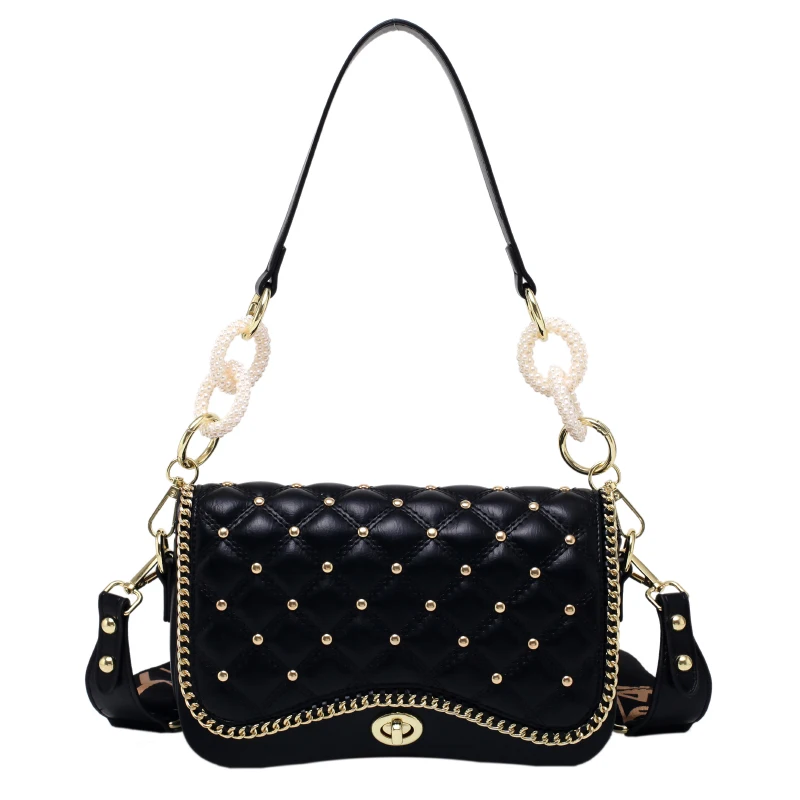 Pearl Decoration Rivets Leather Women Bag Fashion Designer Brand Shoulder Bag Ladies Handbag Pure Color Casual Crossbody Bags
Pearl Decoration Rivets Leather Women Bag Fashion Designer Brand Shoulder Bag Ladies Handbag Pure Color Casual Crossbody Bags
