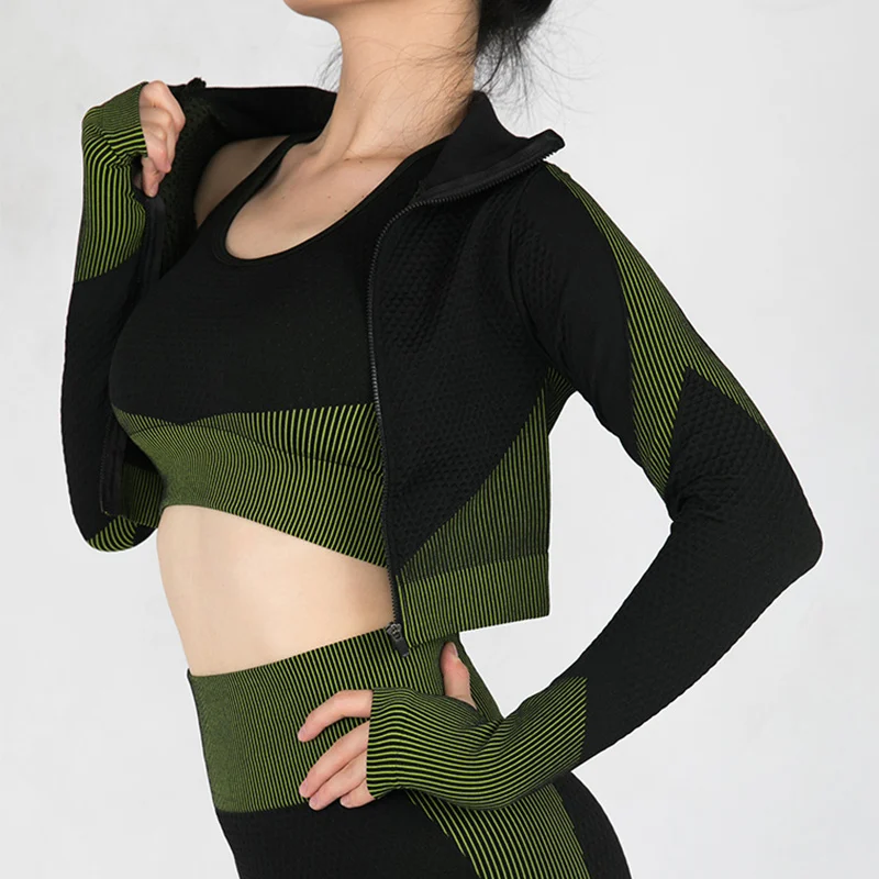 Sports Jacket Woman Sportswear Sport Jacket Women Crop Top Seamless Top For Fitness Yoga Sports Tops Women's Long Sleeve Top
Sports Jacket Woman Sportswear Sport Jacket Women Crop Top Seamless Top For Fitness Yoga Sports Tops Women's Long Sleeve Top